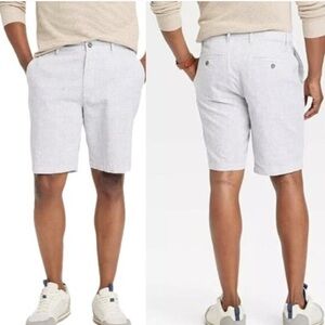 New Goodfellow & Co. Men’s Linen Cotton Blend Flat Front Shorts Size 38 NWT